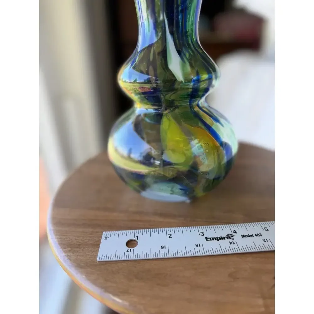 Home Essentials & Beyond Hand Blown Art Glass Vase 17.75” Vintage